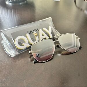 QUAY High Key Mini Aviator Sunglasses